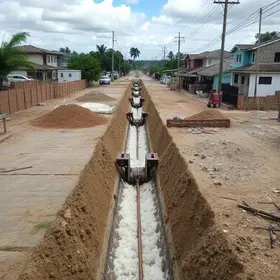 obras de contenção de cheias no Morumbi