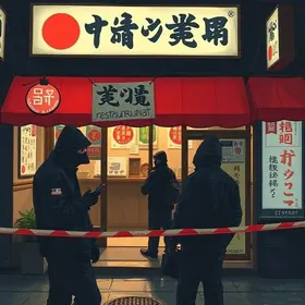 arrastão em restaurante japonês
