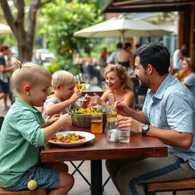 restaurantes ao ar livre para ir com crianças